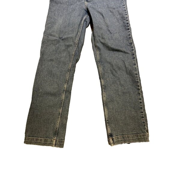 H&M Divided Women"s Sz 6 Blue High Rise Mom Jeans Button Fly Denim Cropped City - Picture 4 of 11